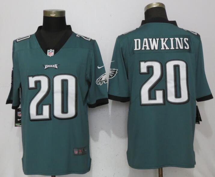 Men Philadelphia Eagles #20 Dawklns Green Nike Vapor Untouchable Limited NFL Jerseys